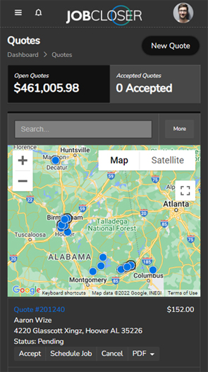 JobCloser Dark Phone