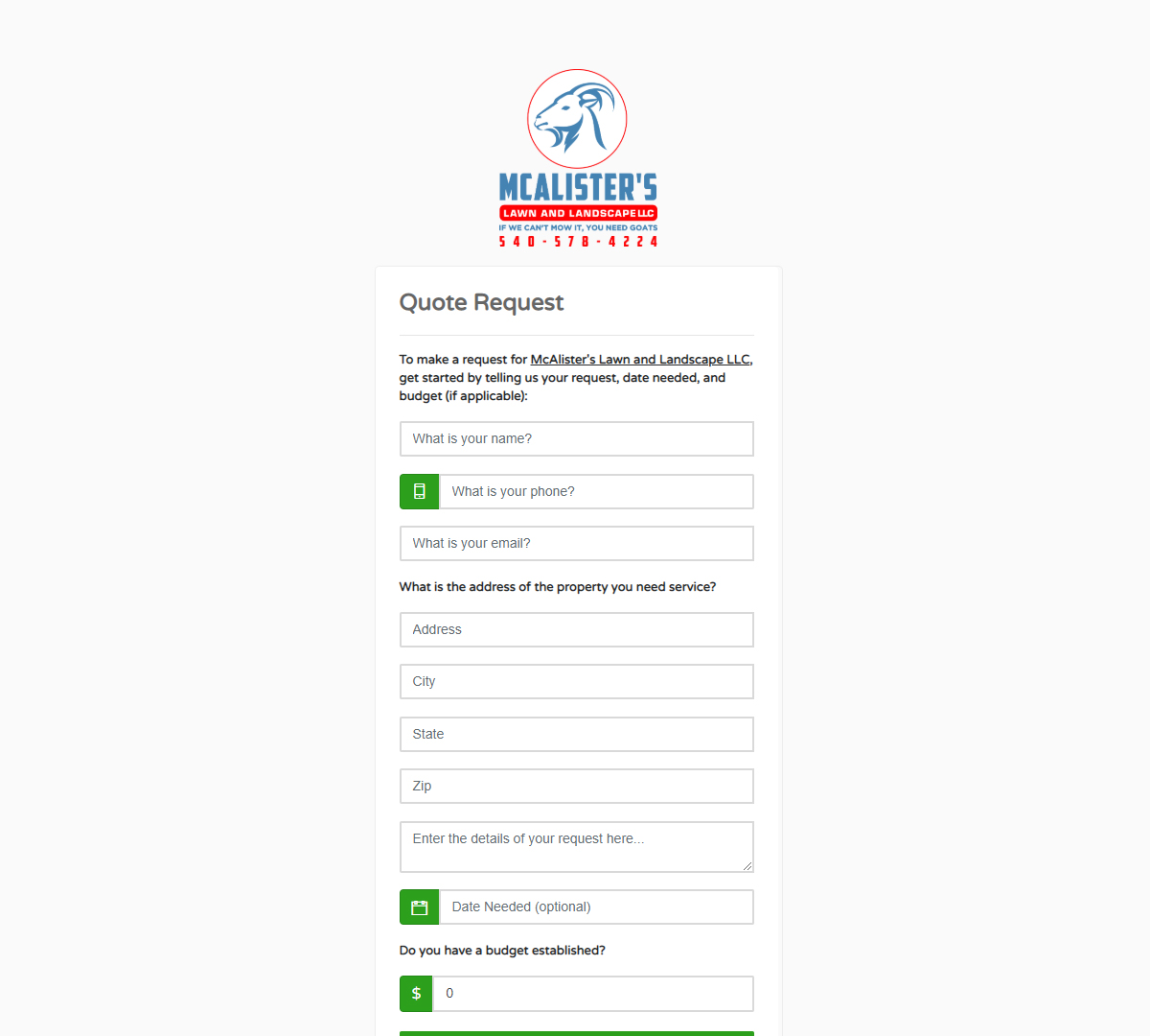 Customer Quote Requests
