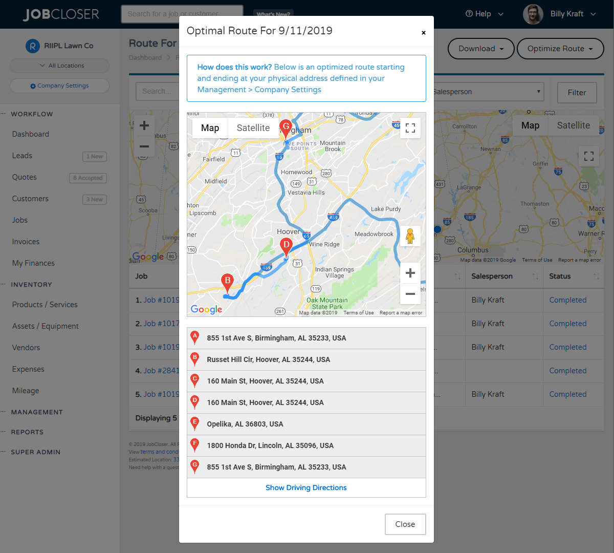 Route Optimization
