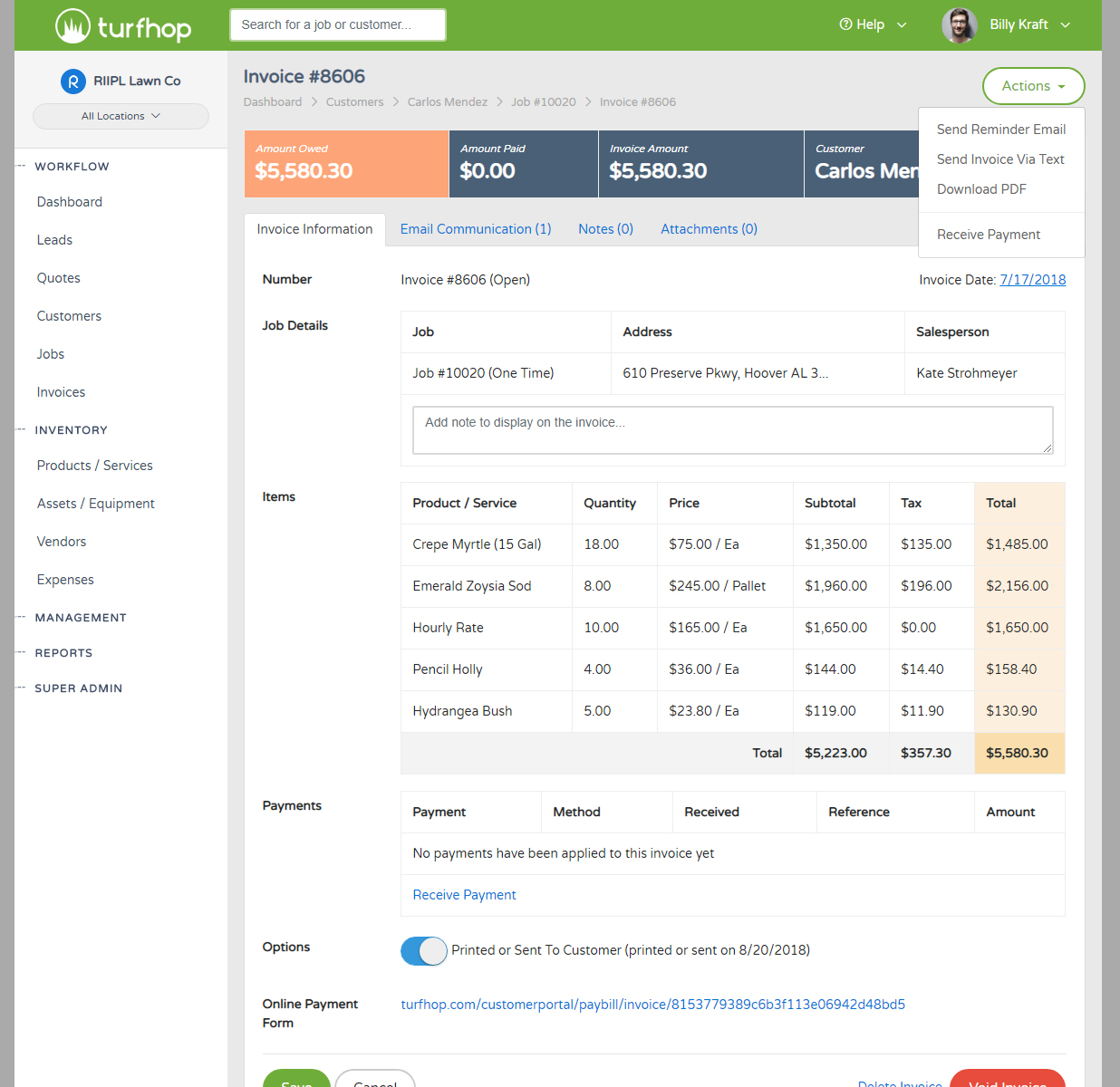 Automatic Invoicing