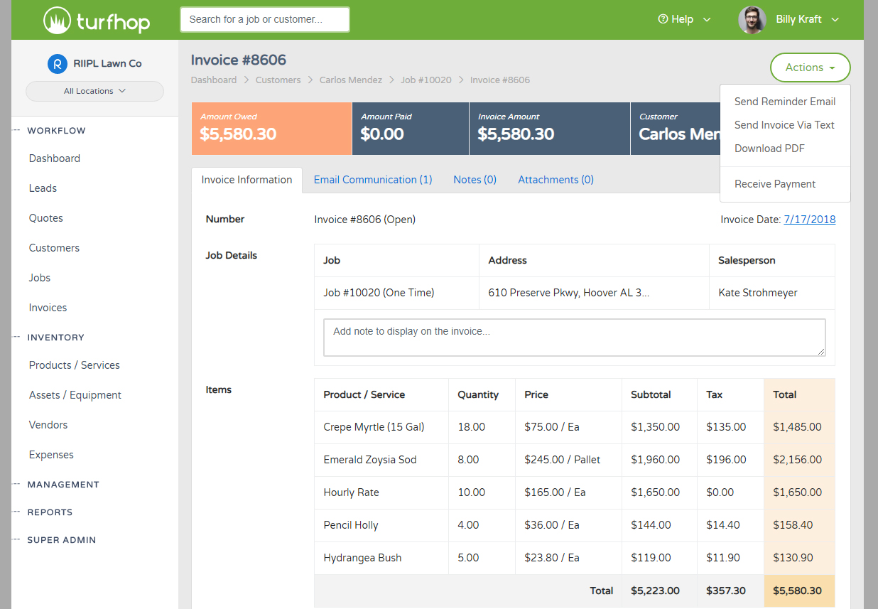 Automatic Invoicing
