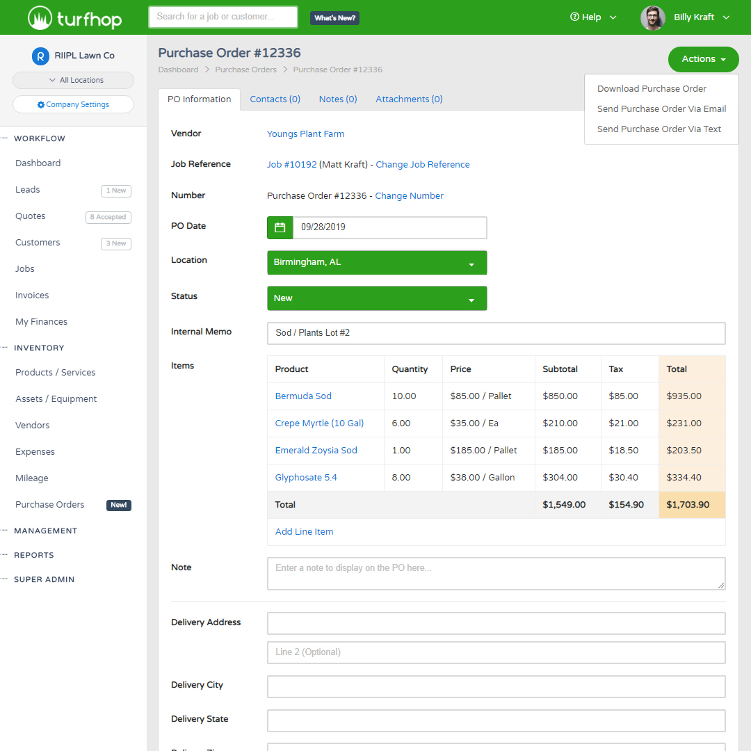 Purchase Orders