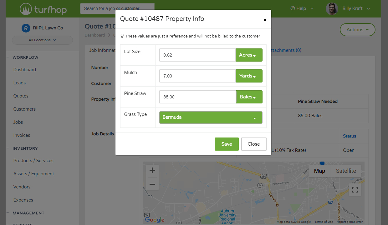 Mulch, Pinestraw, and Property Details