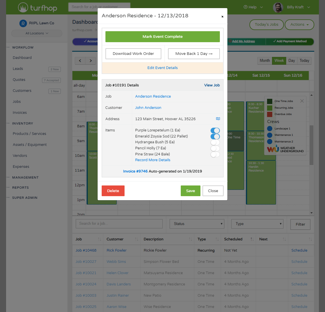 Marking Jobs Complete
